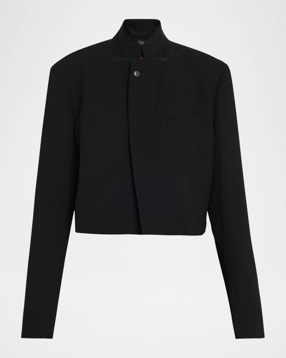 Baftan Crop Open-Front Jacket